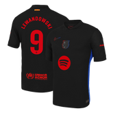 Barcelona LEWANDOWSKI #9 Away Soccer Jersey Authentic 2024/25 - Spotify Logo Without Text